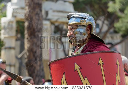 Show Of Ancient Romans In The Birthday Of Rome Occasion