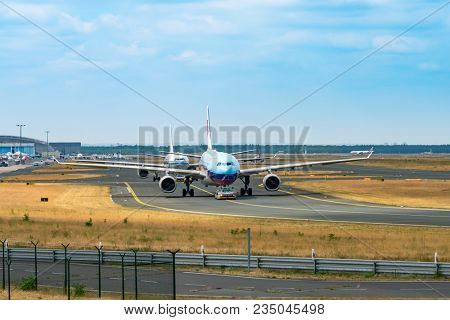 AIRPORT FRANKFURT,GERMANY: JUNE 23, 2017: airbus a330 China Southern Airlines is the largest airline based in Guangzhou and based at Guangzhou Airport. She is a member of the aviation alliance SkyTeam