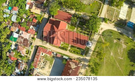 Aerial View Pablacio City Anda Bohol Filipino Nature