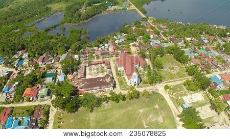 Aerial View Pablacio City Anda Bohol Filipino Nature