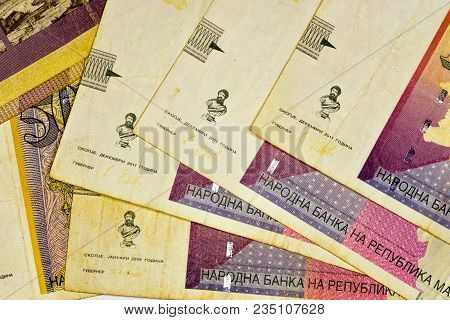 Close-up Macedonia Currency, Macedonian Denar Bank Note