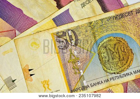 Close-up Macedonia Currency, Macedonian Denar Bank Note