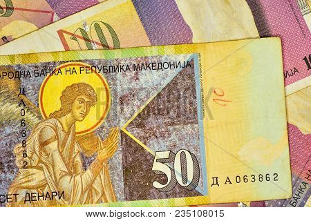 Close-up Macedonia Currency, Macedonian Denar Bank Note
