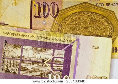 Close-up Macedonia Currency, Macedonian Denar Bank Note
