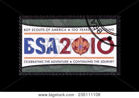 Congo - Circa 2010 : Cancelled Postage Stamp Printed By Congo, That Shows Boy Scouts Of America Logo