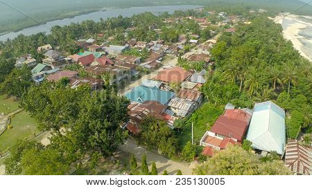 Aerial View Pablacio City Anda Bohol Filipino Nature
