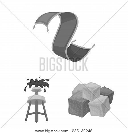 Country United Arab Emirates Monochrome Icons In Set Collection For Design. Tourism And Attraction V