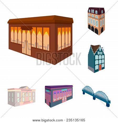 Building And Architecture Cartoon Icons In Set Collection For Design.the Building And Dwelling Vecto