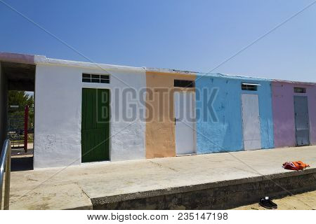 Vintage Beach Cabin In Croatia On A Sunny Day