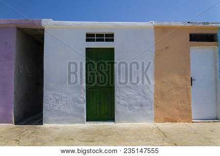 Vintage Beach Cabin In Croatia On A Sunny Day