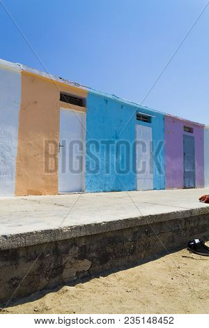 Vintage Beach Cabin In Croatia On A Sunny Day