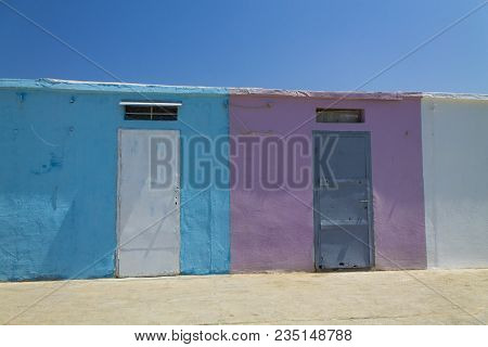 Vintage Beach Cabin In Croatia On A Sunny Day