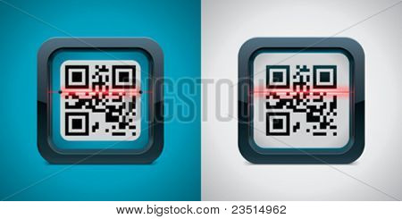 Vektori QR koodi skannerin kuvake