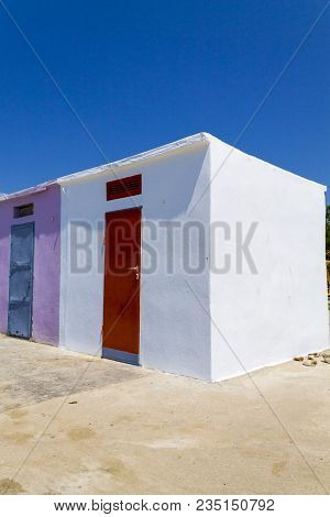 Vintage Beach Cabin In Croatia On A Sunny Day