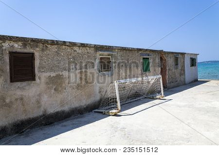 Vintage Beach Cabin In Croatia On A Sunny Day