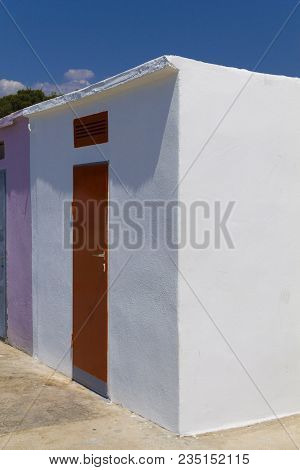 Vintage Beach Cabin In Croatia On A Sunny Day