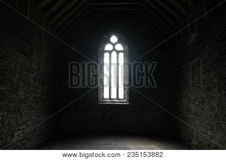 Generic Church Window With Light Streaming Through