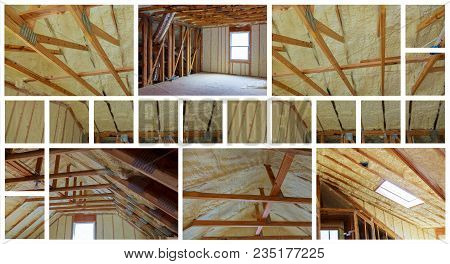 Insulation Of Attic With Fiberglass Cold Barrier And Insulation Material Thermal Insulation Attic Ph