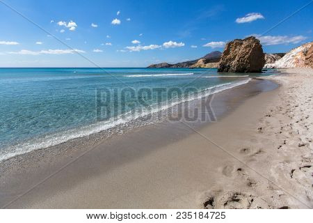 ?oast of Milos island, Aegean sea, Greece.