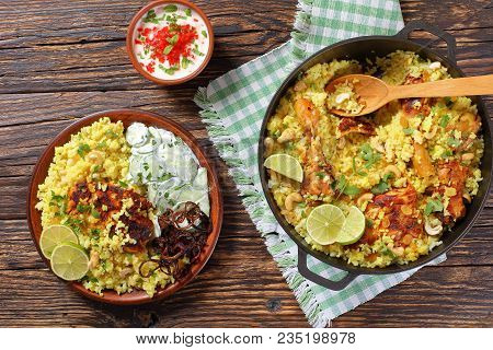 Chicken Biryani Or Indian Spicy Chicken Pilau