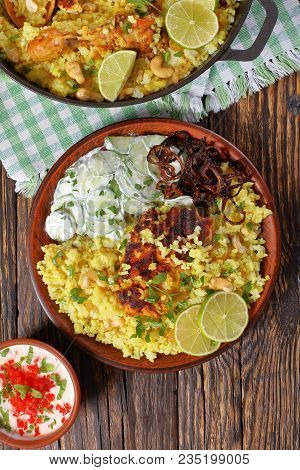 Portion Of A Delicious Chicken Biryani