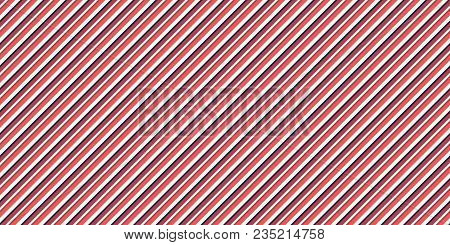 Red Seamless Inclined Stripes Background. Modern Colors Sidelong Lines Texture. Vintage Style Stripe
