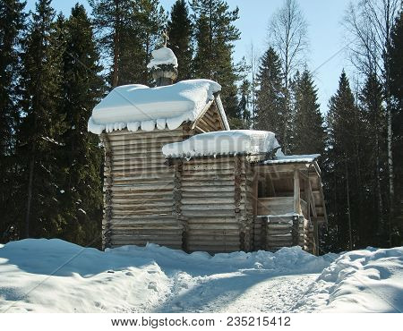 Russian Traditional Wooden Chapel