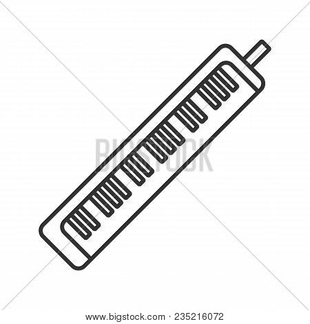 Melodica Linear Icon. Pianica. Thin Line Illustration. Contour Symbol. Vector Isolated Outline Drawi