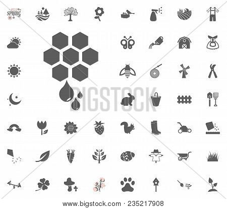 Honey Icon. Spring Vector Illustration Icon Set