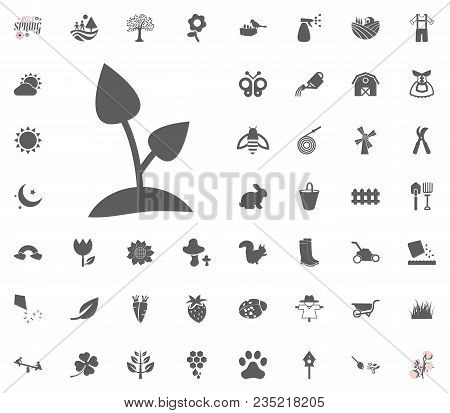 Sprout Icon. Spring Vector Illustration Icon Set