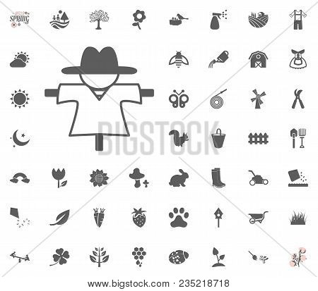 Scarecrow Icon. Spring Vector Illustration Icon Set