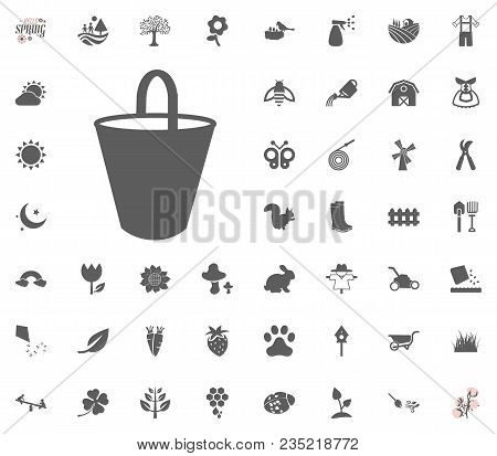 Bin Icon. Spring Vector Illustration Icon Set