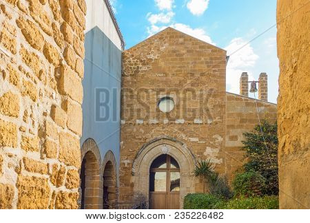 Italy, Sicily Island, Agrigento, View Of The Entrance Facade Of The  St.maria Dei Greci Church