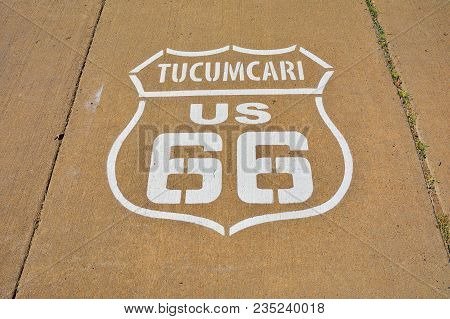 Route 66 Sign In Tucumcari, New Mexico.
