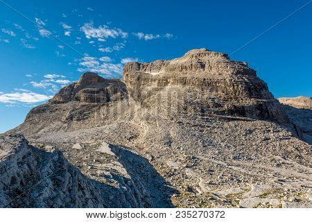 Spectacular Mountain View. Brenta Dolomites In Italy Are Unesco World Heritage Site.