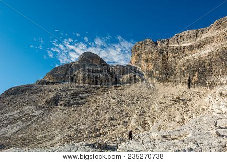 Spectacular Mountain View. Brenta Dolomites In Italy Are Unesco World Heritage Site.