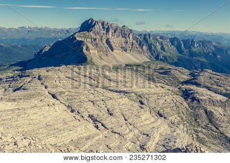 Spectacular Mountain View. Brenta Dolomites In Italy Are Unesco World Heritage Site.