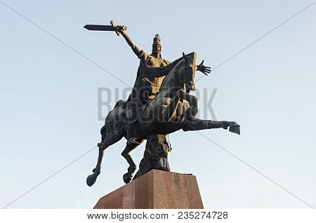 Yerevan, Armenia - October 05, 2017: Equestrian Monument To Vardan Mamikonian (388-451) - Ancient Ar