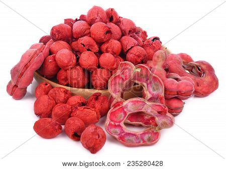 Manila Tamarind Fruit Isolated On White Background