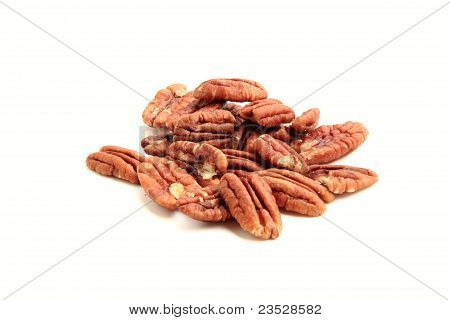흰색 바탕에 피칸 너트의 힙