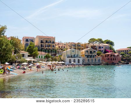 Assos Village In Kefalonia Island, Greece