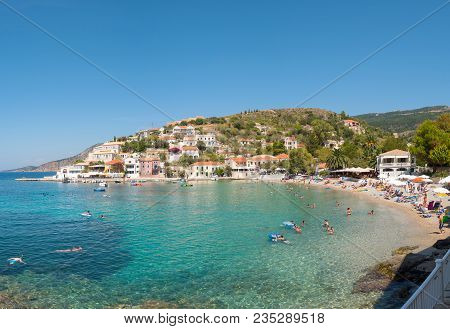 Assos Village In Kefalonia Island, Greece