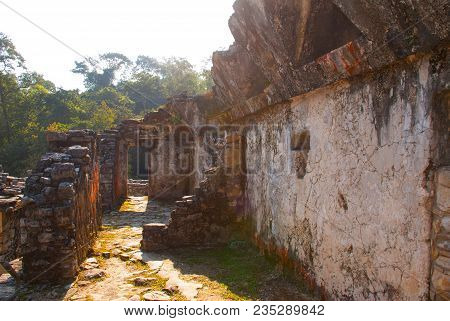 Palenque, Chiapas, Mexico: The Palace, One Of The Mayan Buiding Ruins In Palenque. Palenque Was Decl