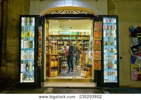ROME, ITALY - CIRCA NOVEMBER 2017: a grocery store in Rome.
