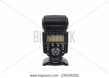 Kyiv, Ukraine - February 28, 2015: Photo Camera Flash Canon 430 Ex On White Background