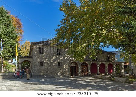 Metsovo, Epirus, Greece - October 19, 2013: Autumn View Of Orthodox Church In Village Of Metsovo, Ep