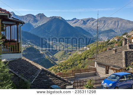 Metsovo, Epirus, Greece - October 19, 2013: Autumn View Of Village Of Metsovo Near City Of Ioannina,