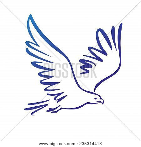 Eagle Icon Illustration Isolated Vector Sign Symbol