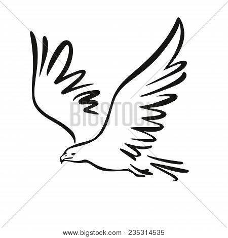 Eagle Icon Illustration Isolated Vector Sign Symbol