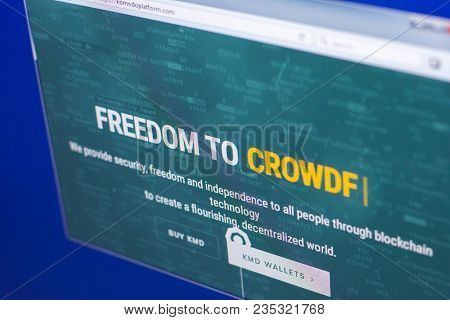 Ryazan, Russia - March 29, 2018 - Homepage Of Komodo Crypto Currency On The Pc Display, Web Address 